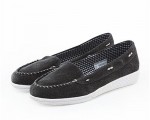 Twill Canvas Boat Shoes Charcoal Twill Canvas Boat Shoes Charcoal