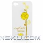 Stylish Rose Pattern Protective PC Back Case for iPhone 4 / 4S