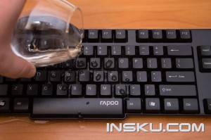 Rapoo 1800 2.4GHz Wireless Spill-Resistant Desktop Keyboard with Wireless Optical Mouse (1*AA/1*AA)