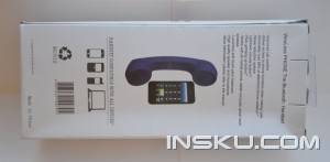 Retro Wireless Bluetooth Handset Telephone Receiver Microphone w/ Volume Control for iPhone - Black