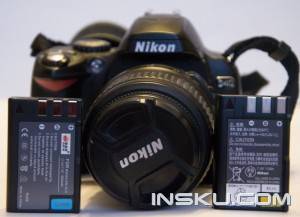 DSTE Nikon EN-EL9 Replacement 7.4V 1300mAh Battery for Nikon D40 / D40X / D60 / D3000 / D5000 - Black