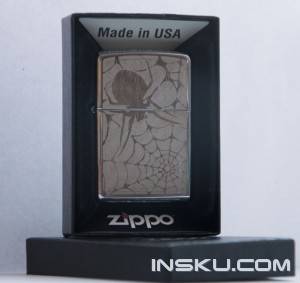 Genuine Zippo Copper Fuel Lighter - Spider Web