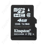 Карта памяти — Kingston MicroSD 4GB. Class 4.