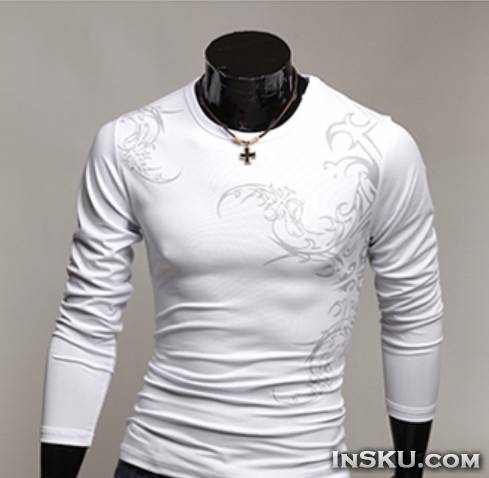 свитер мужской, белый, тонкий. Обзор на InSKU.com
