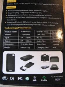 2000mAh Portable Power Bank Slim External Battery Back Battery Case for Apple iPhone 4/ 4s. Обзор на InSKU.com