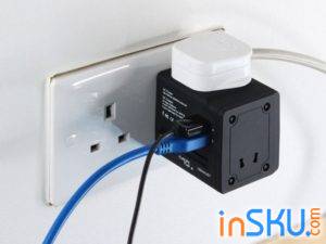 Универсальный адаптер на все типы розеток со встроенный Wi-Fi роутером и парой USB. Обзор на InSKU.com