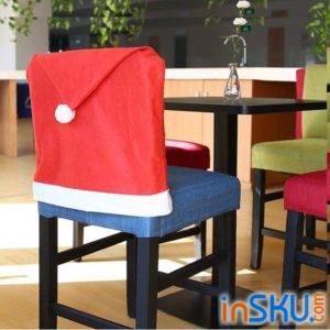 Новогодние накидки на спинки стульев - просто атмосферный декор. Обзор на InSKU.com