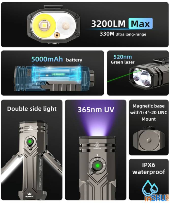 Рисунок №1: Глобальная распродажа Wurkkos Double 11 — скидки, подарки и новые модели! Глобальная распродажа Wurkkos Double 11 — скидки, подарки и новые модели!. Обзор на InSKU.com