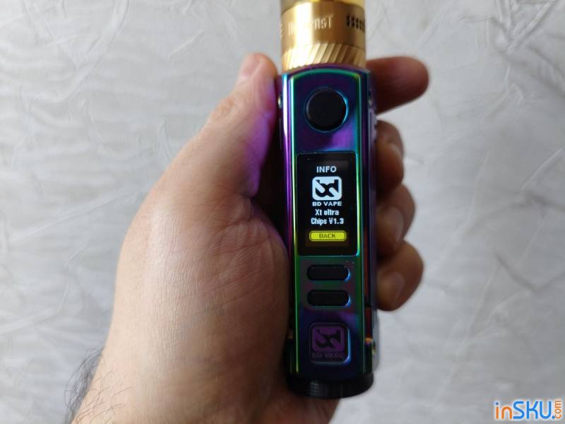 Рисунок №8: Обзор боксмода BD Vape Mod Rayden 100 - красота в глазах смотрящего (часть 2) Обзор боксмода BD Vape Mod Rayden 100 - красота в глазах смотрящего (часть 2). Обзор на InSKU.com
