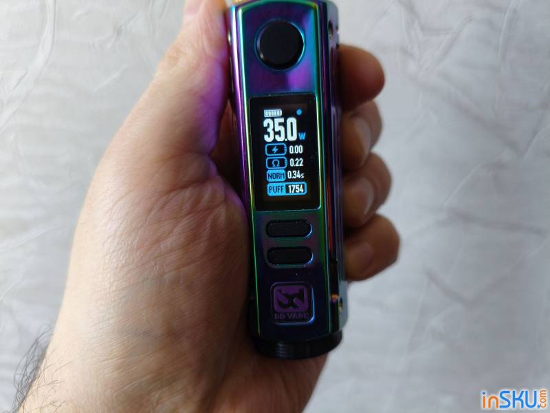 Рисунок №12: Обзор боксмода BD Vape Mod Rayden 100 - красота в глазах смотрящего (часть 2) Обзор боксмода BD Vape Mod Rayden 100 - красота в глазах смотрящего (часть 2). Обзор на InSKU.com