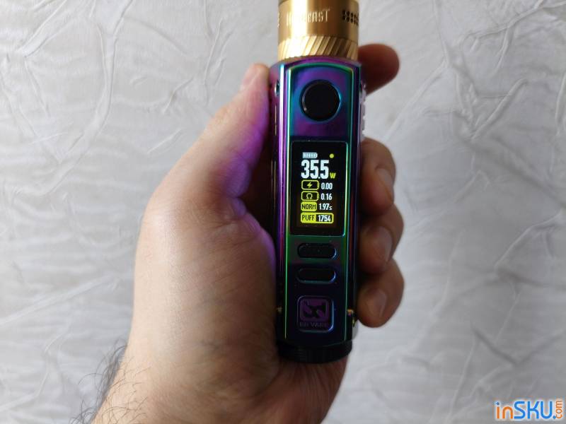 Рисунок №11: Обзор боксмода BD Vape Mod Rayden 100 - красота в глазах смотрящего (часть 2) Обзор боксмода BD Vape Mod Rayden 100 - красота в глазах смотрящего (часть 2). Обзор на InSKU.com