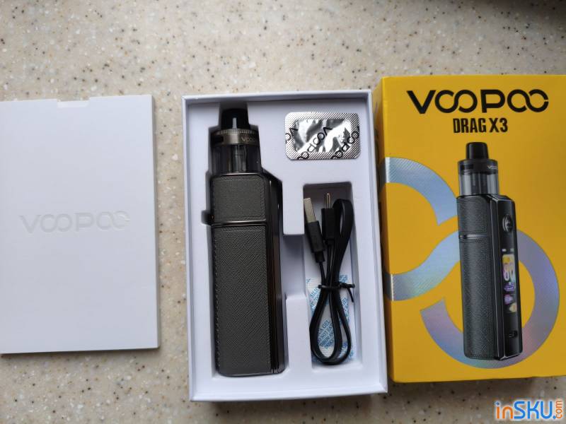 Рисунок №5: Обзор VOOPOO Drag X3 - подик с большим сенсорным экраном и под 21700 Обзор VOOPOO Drag X3 - подик с большим сенсорным экраном и под 21700. Обзор на InSKU.com