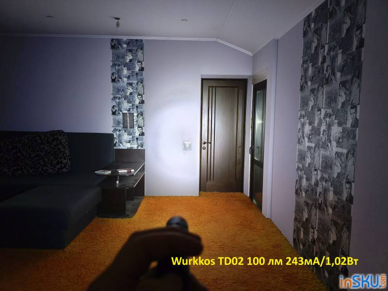 Рисунок №9: Обзор Wurkkos TD02 — компактный "тактический" фонарь на 2000 люмен с зарядкой Type-C Обзор Wurkkos TD02 — компактный "тактический" фонарь на 2000 люмен с зарядкой Type-C. Обзор на InSKU.com