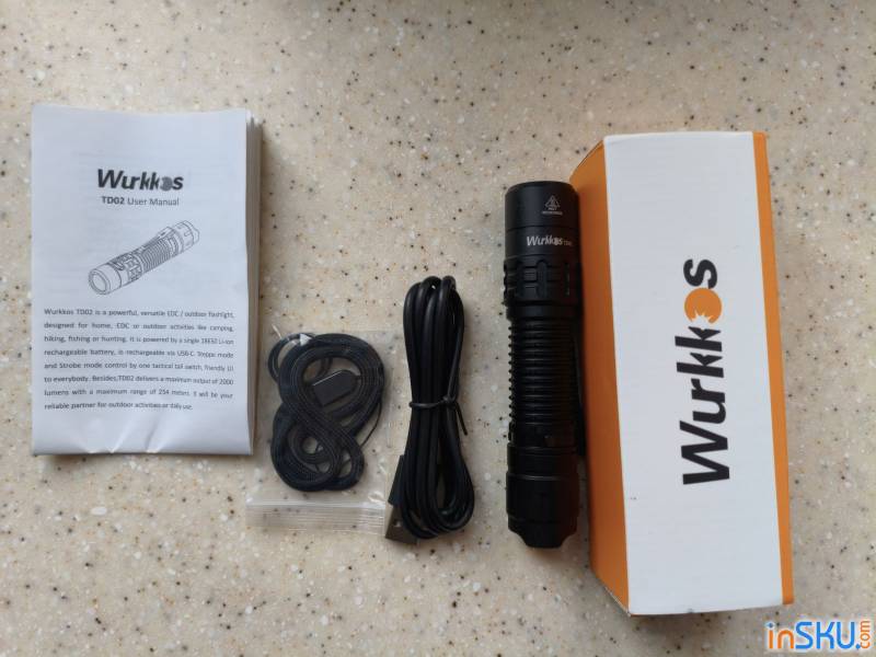 Рисунок №6: Обзор Wurkkos TD02 — компактный "тактический" фонарь на 2000 люмен с зарядкой Type-C Обзор Wurkkos TD02 — компактный "тактический" фонарь на 2000 люмен с зарядкой Type-C. Обзор на InSKU.com