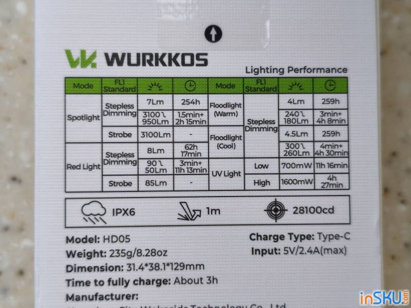 Рисунок №12: Обзор Wurkkos HD05 vs HD02 — новинка против прошлого поколения, что изменилось Обзор Wurkkos HD05 vs HD02 — новинка против прошлого поколения, что изменилось. Обзор на InSKU.com