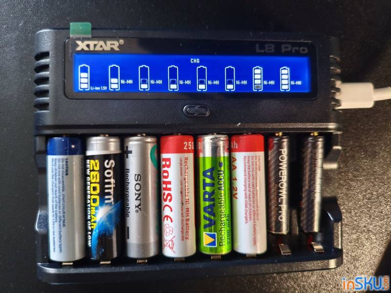 Рисунок №12: Обзор XTAR L8 Pro - 8-слотовая зарядка AA/AAA Ni-MH & 1.5V Li-ion c функцией продления ресурса батарей Обзор XTAR L8 Pro - 8-слотовая зарядка AA/AAA Ni-MH & 1.5V Li-ion c функцией продления ресурса батарей. Обзор на InSKU.com