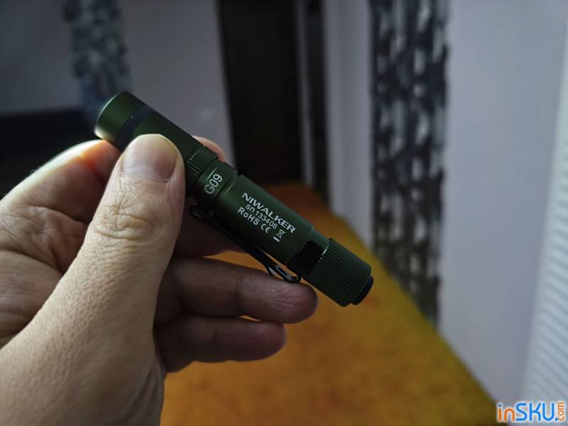Рисунок №4: Обзор Niwalker G09 - компактный Penlight с необычным управлением и зарядкой USB-C Обзор Niwalker G09 - компактный Penlight с необычным управлением и зарядкой USB-C. Обзор на InSKU.com