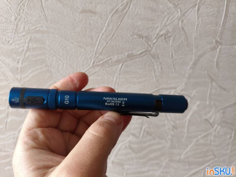 Рисунок №2: Обзор Niwalker G09 - компактный Penlight с необычным управлением и зарядкой USB-C Обзор Niwalker G09 - компактный Penlight с необычным управлением и зарядкой USB-C. Обзор на InSKU.com