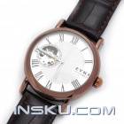 PU Band Mechanical Wrist Watch