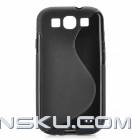 Protective Soft Silicone Back Case for Samsung i9300 S3 - Black