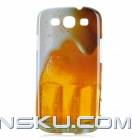 Beer Pattern Protective PC Plastic Case for Samsung Galaxy S3 I9300 - Yellow