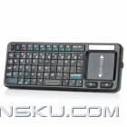 3-in-1 Multifunction Mini Rechargeable Bluetooth 72-Key Wireless Keyboard - Black