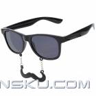 Funny Handlebar Mustache UV 400 Protection Sunglasses - Black