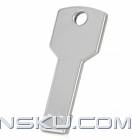 Key Style Stainless Steel Hot Swapping USB 2.0 Flash Drive - Silver (8GB)