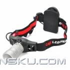 Y-1012A Cree XR-E Q5 240lm 3-Mode White Light Zooming Headlamp – Black + Silver (3 x AAA)