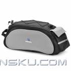 Polyester Bicycle Rear Back Luggage Carrier Bag – Black + Grey