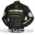 Pro-biker JK-02 Professional Polyester Motorcycle Riding Jacket - Black + Silver + Golden (Size XL)