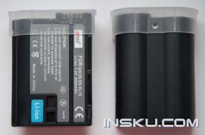DSTE EN-EL15 Replacement 7V 2550mAh Battery for Nikon D800 / D800E / D7000 / D600 / 1V1 - Black