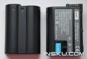 DSTE EN-EL15 Replacement 7V 2550mAh Battery for Nikon D800 / D800E / D7000 / D600 / 1V1 - Black