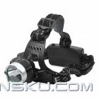 YP-3012 Cree XM-L T6 580lm 3-Mode White Light Headlamp - Black + Silver (2 x 18650)