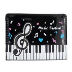 Cute Music Festival Leather Card Case/Bag (Black) — Визитница