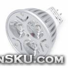 GU5.3 3W 7000K 280-Lumen 3-LED White Light Bulb (AC 12V)