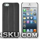 Protective PC Back Case w/ Holder / Screen Guard for iPhone 5 - Black
