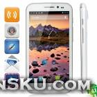 H7500+ Android 4.1 Quad-Core WCDMA Bar Phone w/ 5.0 Capacitive Screen, Wi-Fi and GPS - White