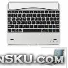 Witspad M6 Ultra-Slim Bluetooth v3.0 78-Key Keyboard for iPad 1 / iPad 2 / New iPad - Silver
