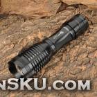 UltraFire T55 Cree XM-L T6 800lm 5-Mode Memory White Zooming Flashlight - Black (1x18650 / 3xAAA)