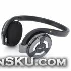 B-360 Bluetooth v2.1 + EDR Stereo Headphones w/ Microphone / FM / TF - Black + Grey + Silver