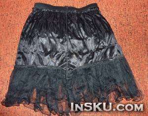 Черная «пушистая» юбка… или Gorgeous Solid Color Elastic Band Waist Net Yarn Layered Skirt For Women