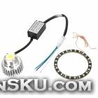 20W 2000lm 8000K Motorcycle LED Headlamp w/ Angel Eye (12V)