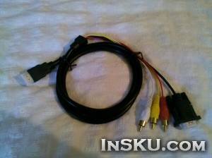HDMI Male to VGA + 3 RCA Video and Audio Cable (Black). Обзор на InSKU.com