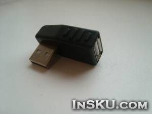 90 Degrees Right Angle USB 2.0 Type A Male to USB 2.0 Type A Female Adapter Extender Converter - 2Pcs . Обзор на InSKU.com