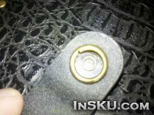Кожаный кошелёк в заклёпках и с крестом увенчанным черепками (Black). Обзор на InSKU.com