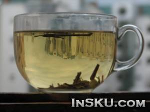 Белый чай + стеклянный чайник с iHerb
