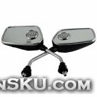Motorcycle Rearview Mirror MP3 Player Speakers w/ FM / SD/ Alarm Remote Controller - (Pair / DC 12V) Motorcycle Rearview Mirror MP3 Player Speakers w/ FM / SD/ Alarm Remote Controller - (Pair / DC 12V)