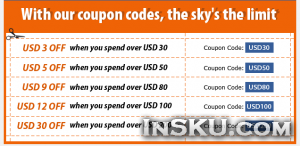 Купоны на скидку в 3-30 долларов при заказе от 30/200 долларов в магазине aHappyDeal. Обзор на InSKU.com