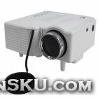 RuiQ UC-30 24W Portable Mini LCD Projector w/ SD / AV / VGA / HDMI - White (US Plug / 100~240V)